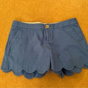 Lilly Pulitzer blue scalloped shorts